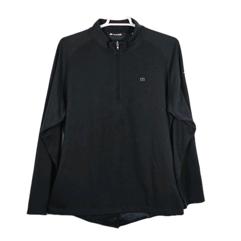 Travis Mathew Men's XXL Black 1/4 Zip Diamante Country Club Pullover